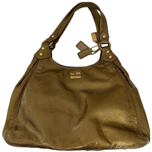 Coach Handbags - NWOT Coach Champagne Metallic Light Gold Phoebe 3 compartment shoulder bag